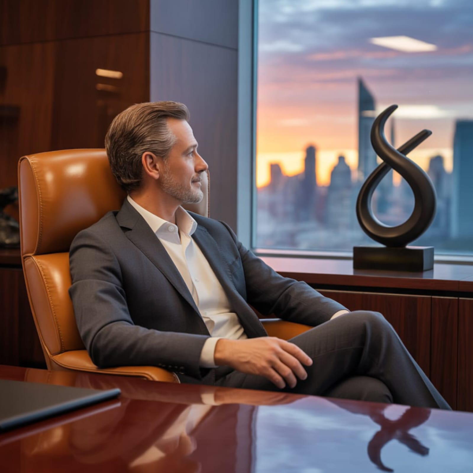 AI robot working in the office